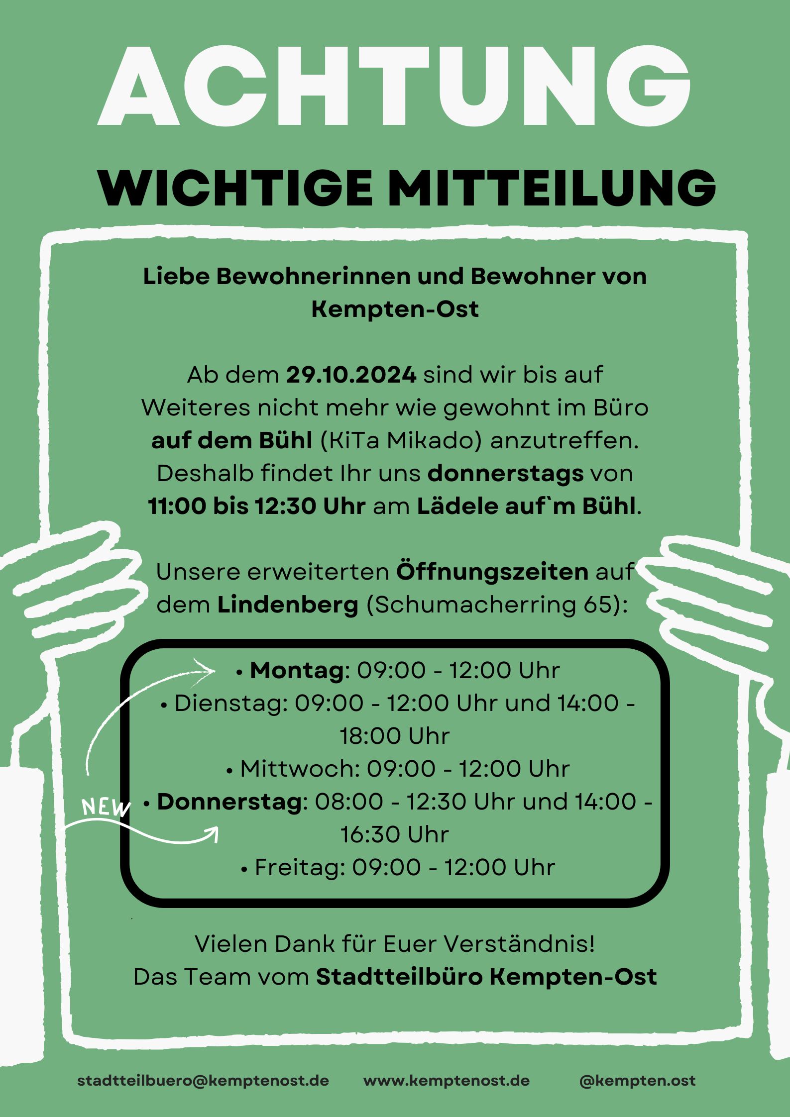 Achtung Wichtige Mitteilung