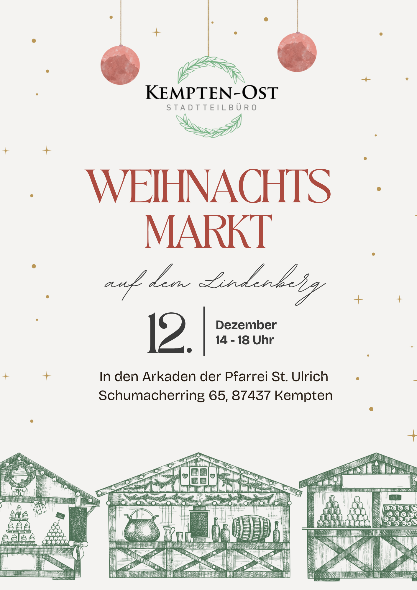 Flyer Weihnachtsmarkt 2025 Entwurf Vorderseite